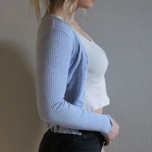 ‼️CLOSET ON SALE ‼️ Cache Cache Baby Blue Ribbed Cardigan